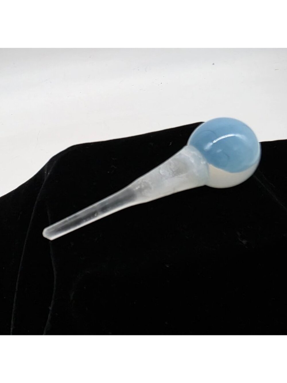 VTG MCM Murano Archimede Seguso Opalescent Blue Perfume Bottle - Picture 4 of 10